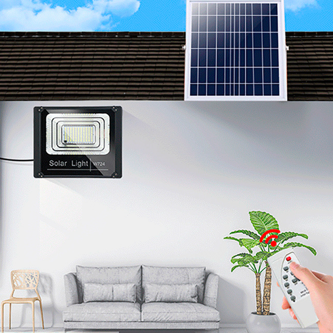 Foco led con plaza solar y sensor de movimiento 400w