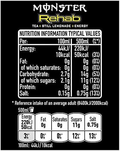 Monster energy rehab | Paquete de 12 x 500 ml