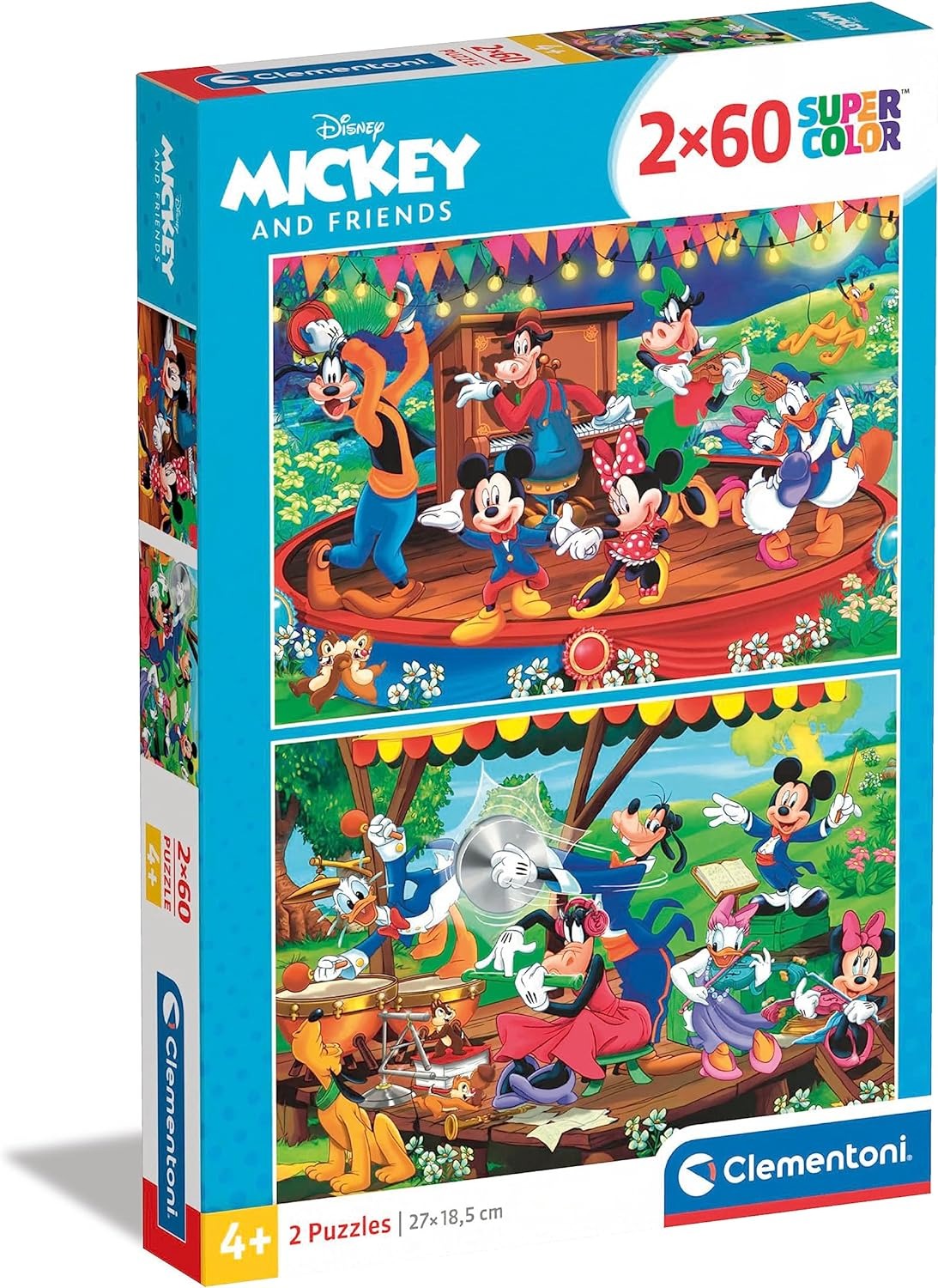 2 Puzzles infantiles de 60 piezas Mickey and Friedns, puzzle infantil a partir de 5 años